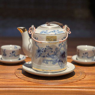 Bộ Ấm tích Vẽ vàng Nghệ nhân ưu tú Tô Thanh Sơn